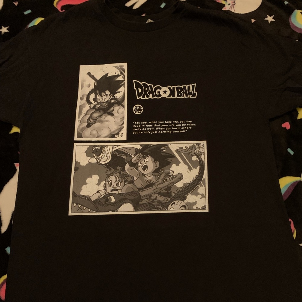 Dragon Ball Goku Bulma manga panel shirt